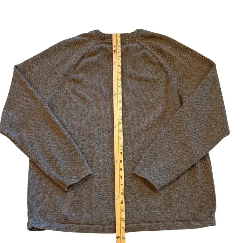 Eddie Bauer Sweater Mens Size XL Brown Knit Crewneck Pullover Classic 90s Y2K - Picture 7 of 8
